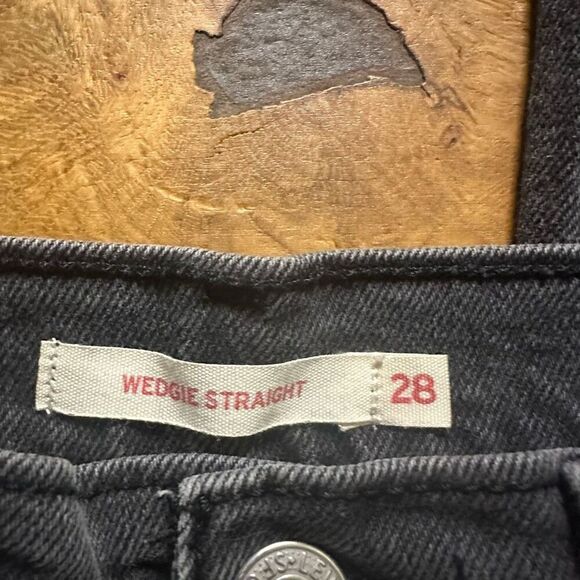 Levi wedgie button fly jeans 28 black - Picture 5 of 12